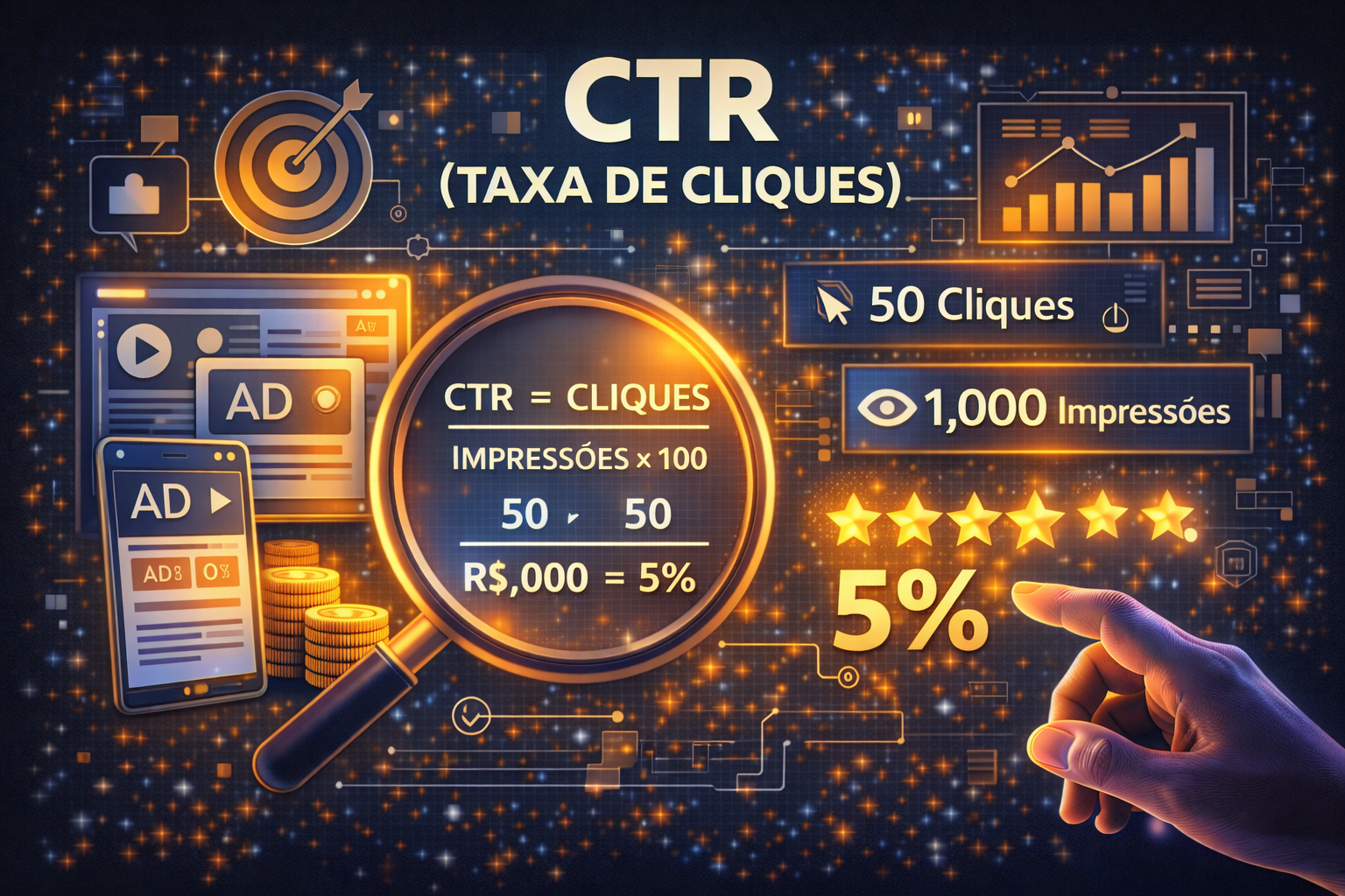 O que é CTR Taxa de Cliques?