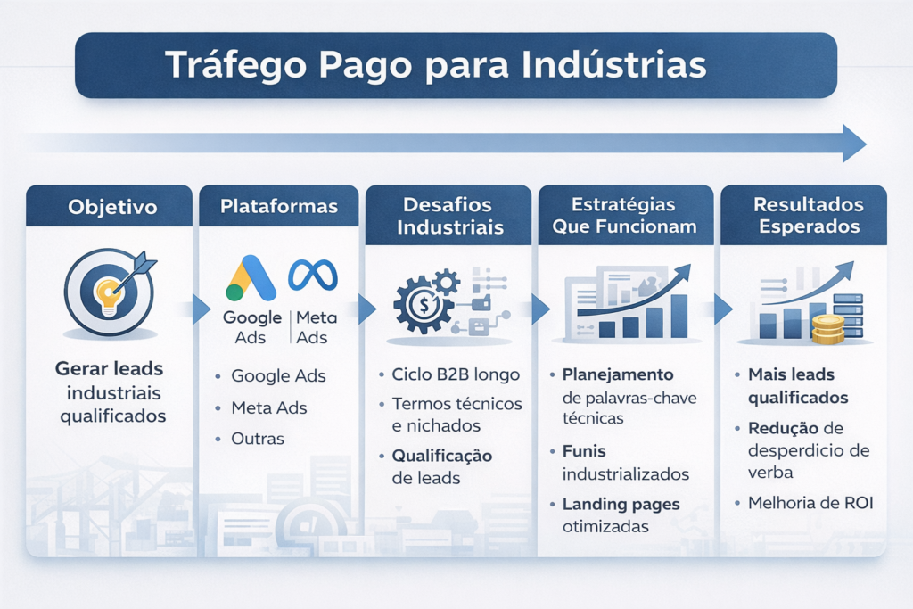 Trafego Pago para Industrias - Infografico