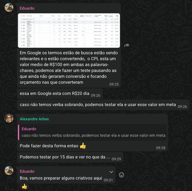 Raciocínio construído a quatro mãos